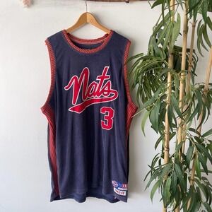 NBA X Reebok Iversion Mens 2XL Blue Red Hardwood Classic Jersey 1948 Dfunkd Nats